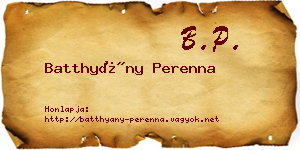 Batthyány Perenna névjegykártya